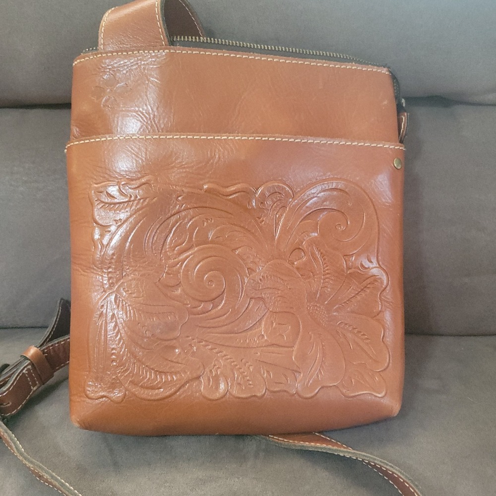 Patricia Nash Tooled Stipes Sling Florence Crossbody Bag